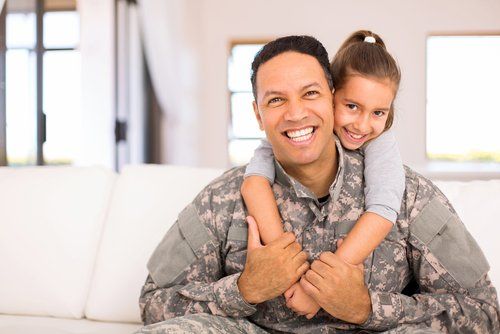 veteran and his daughter