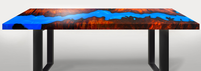 Epoxy resin river table