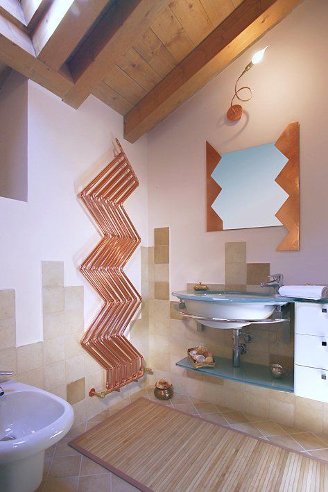 Bathroom with designer radiator 1