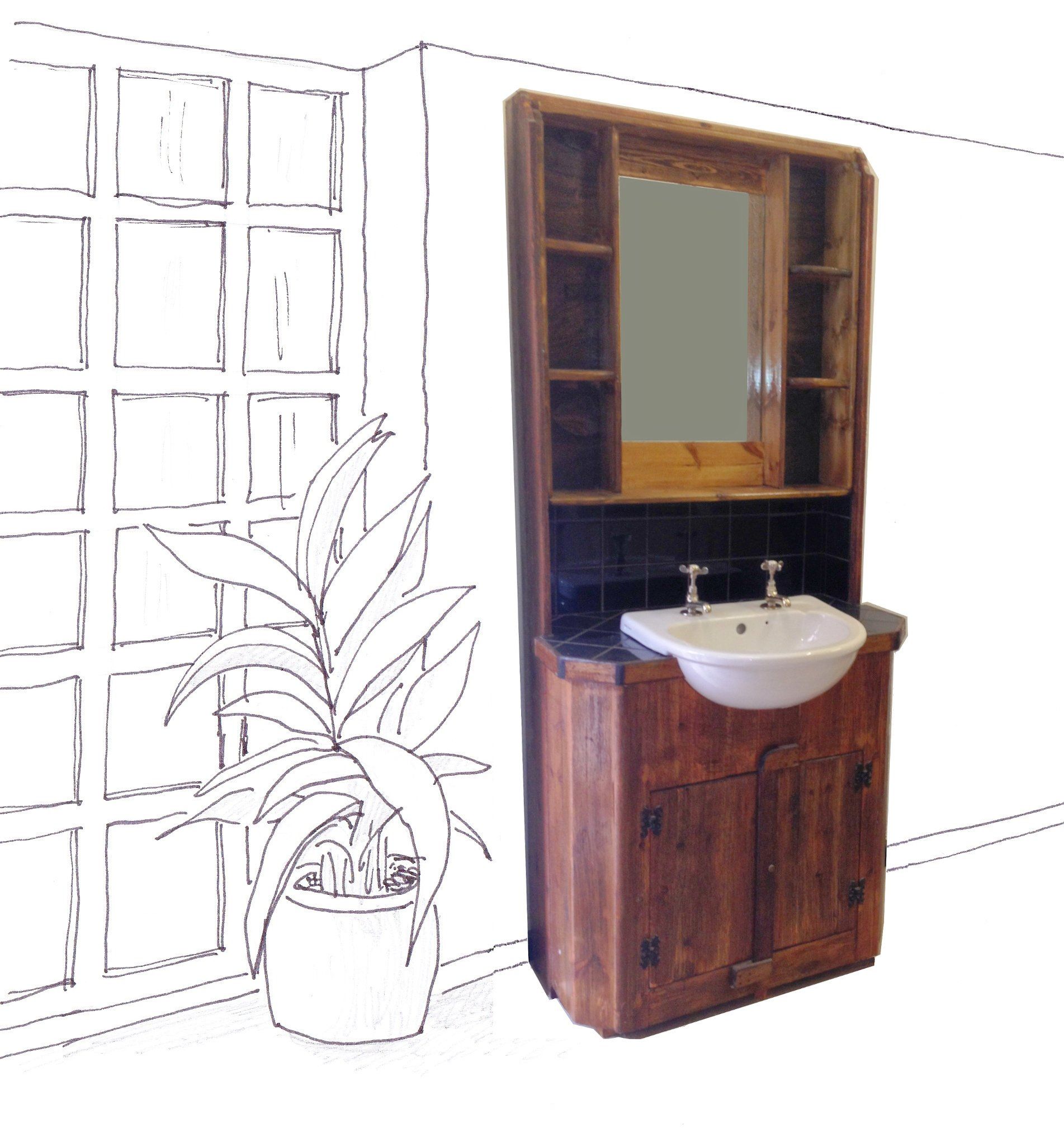 Countryside vanity unit