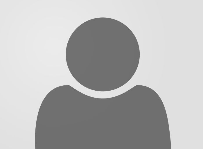 Gray silhouette of a person; the head is a circle, and the body is a rounded rectangle.