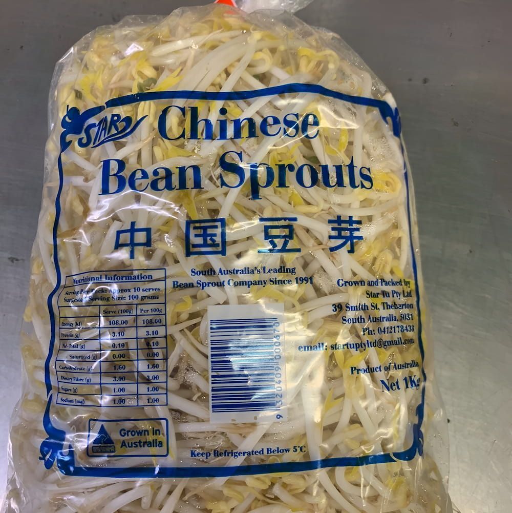 A Bag Of Chinese Bean Sprouts Sits On A Counter — Central Fruit & Vegetable Wholesalers Pty Ltd In Alice Springs, NT