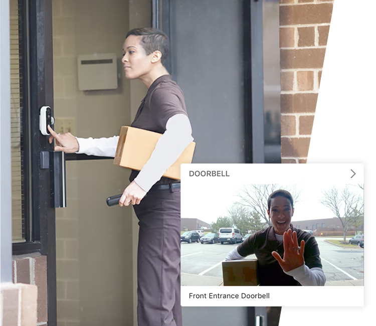 Seamlessly integrated video - Receive video doorbell calls and buzz