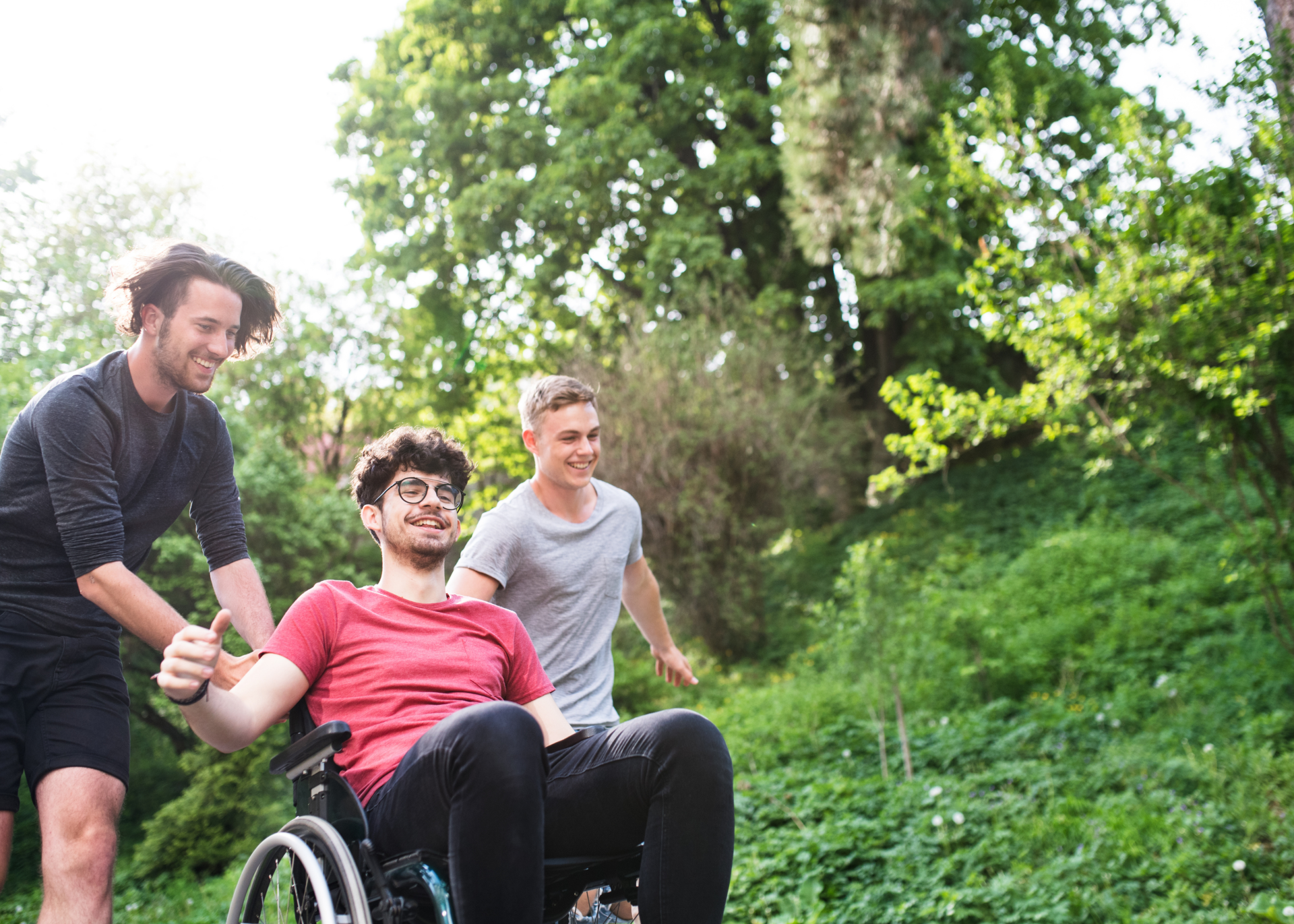 Boy in wheelchair having a quality care with Deer disability Services providers