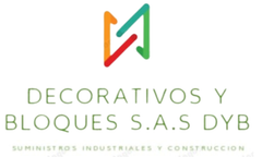 A logo for decorativos y bloques s.a.s. dyb suministros industriales y construccion