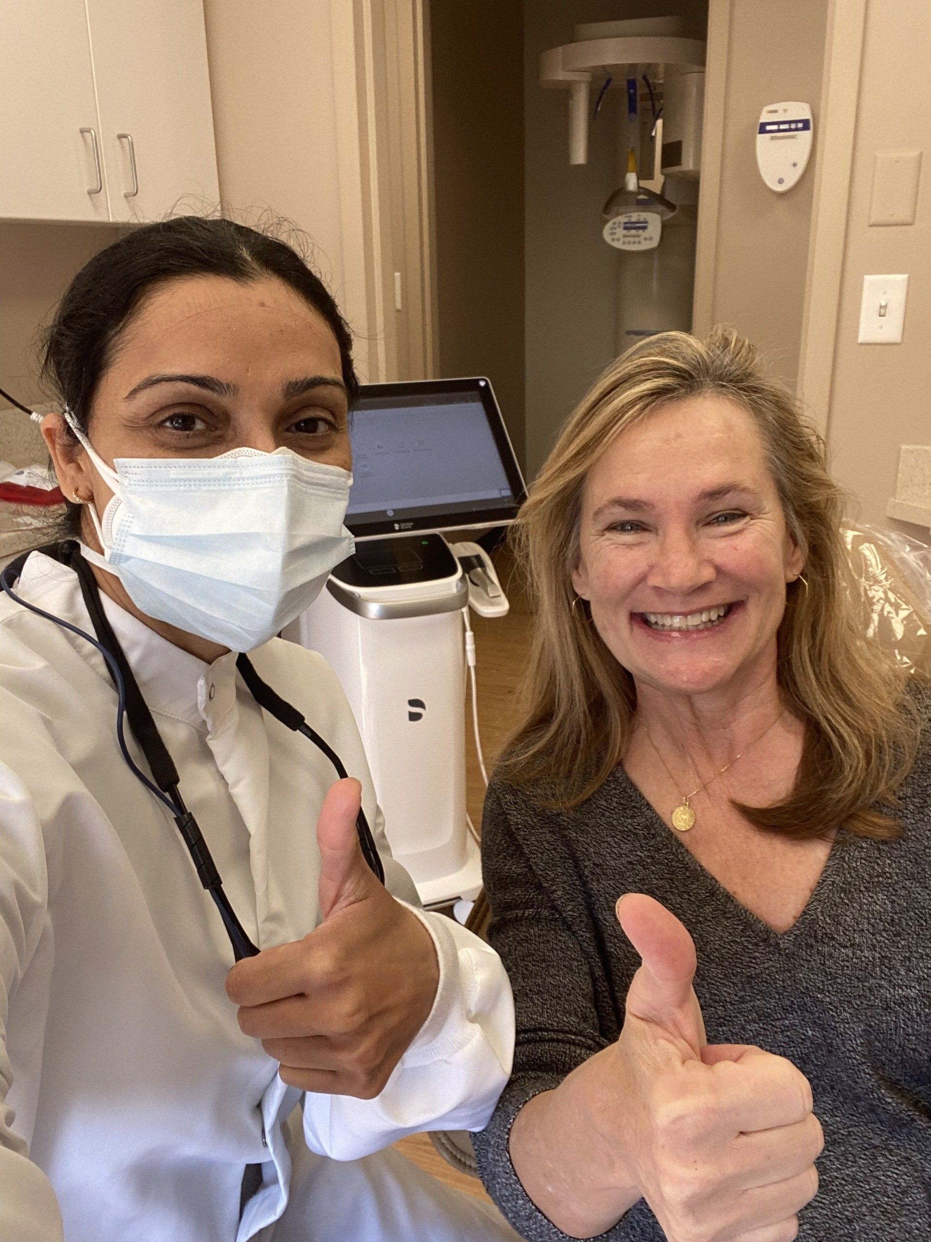 Dr. Shevchenko selfie with a happy patient