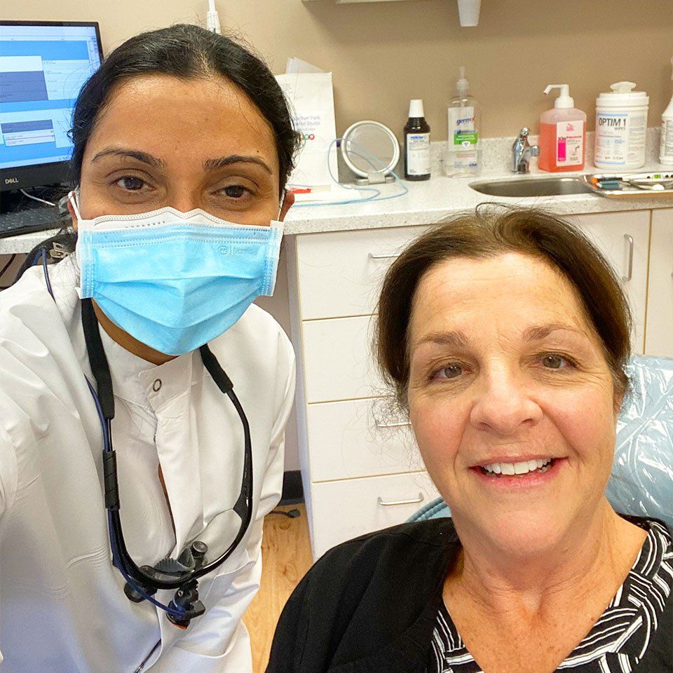 Dr. Shevchenko selfie with a happy patient