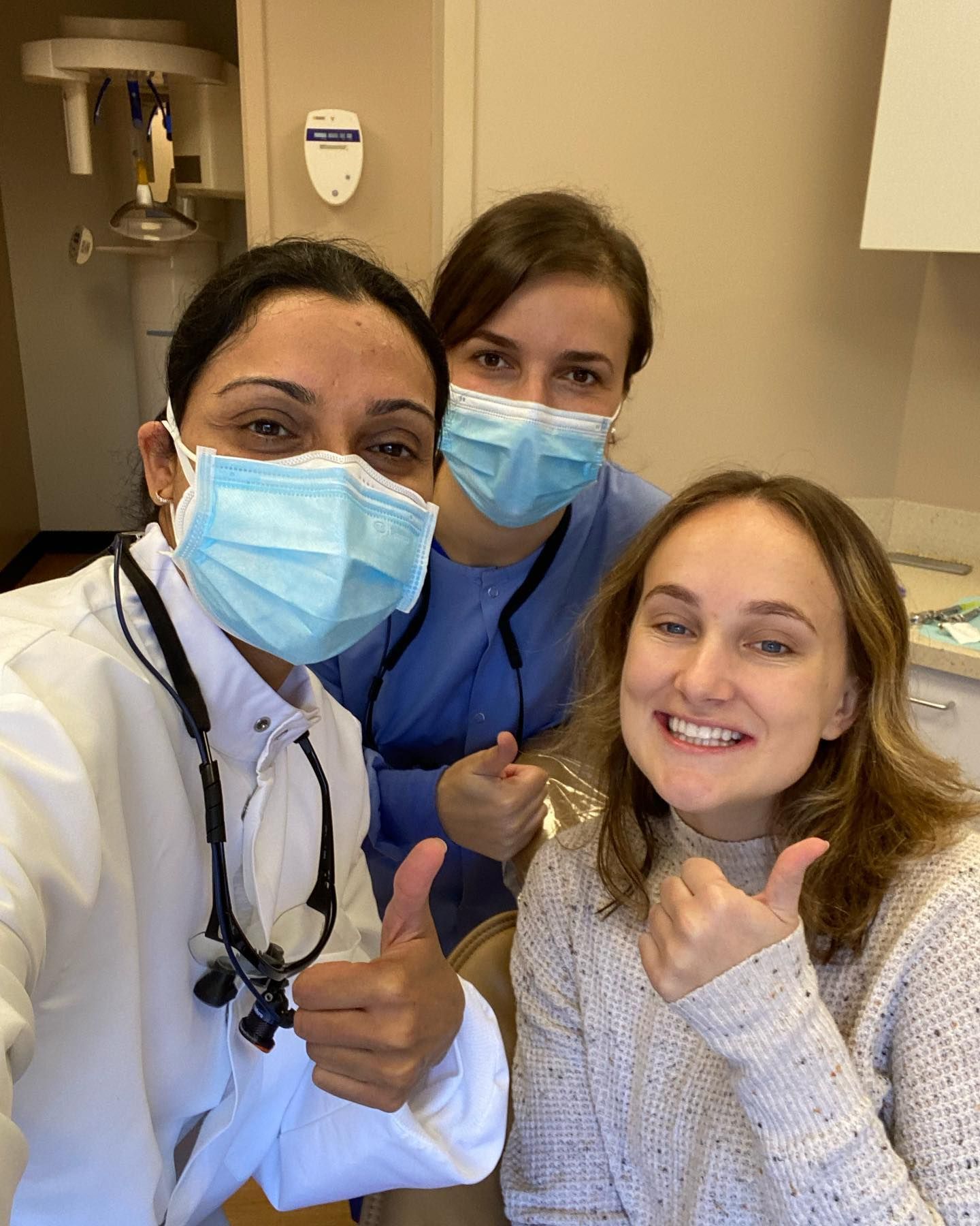 Dr. Shevchenko selfie with a happy patient