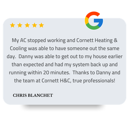 Cornett HVAC Review - Chris Blanchet