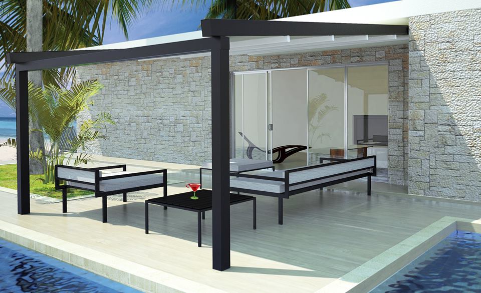 Veranda con tettoia per esterni
