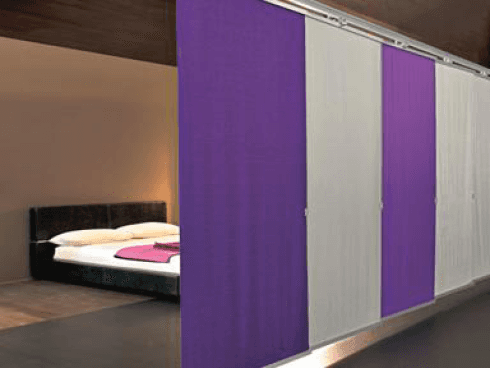 tenda a pannello viola
