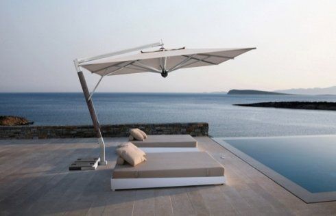 ombrellone pensile impermeabile per piscina