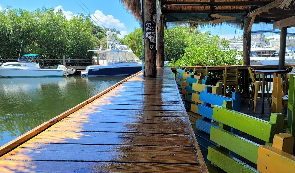 Back bar at The Big Catch