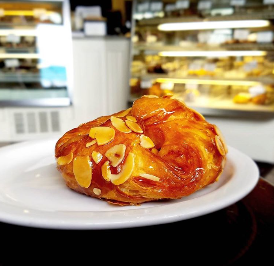 photo of almond croissant