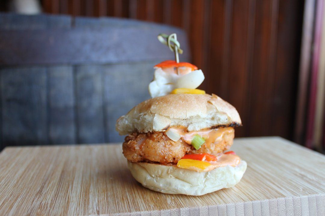 photo of chicken slider