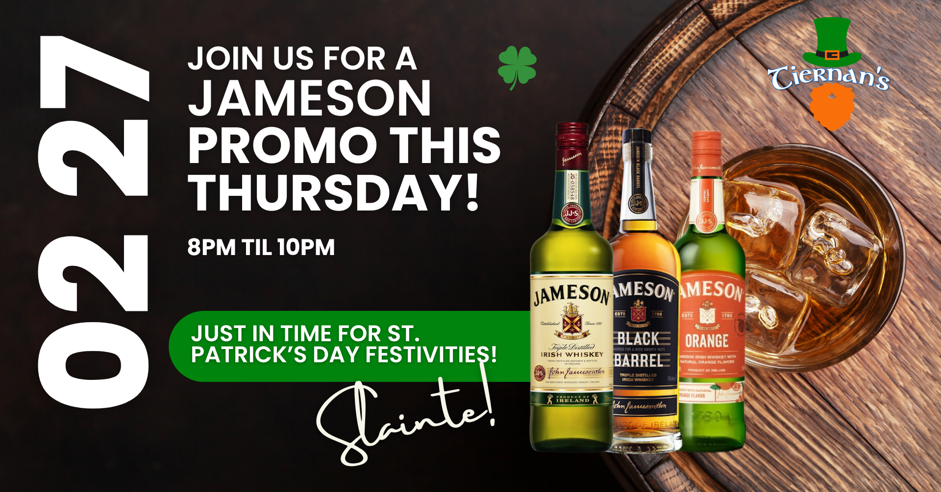 Jameson tasting flyer