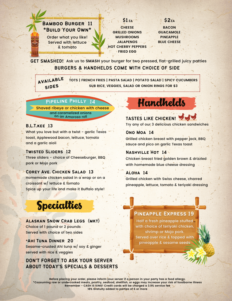 custom restaurant menu design