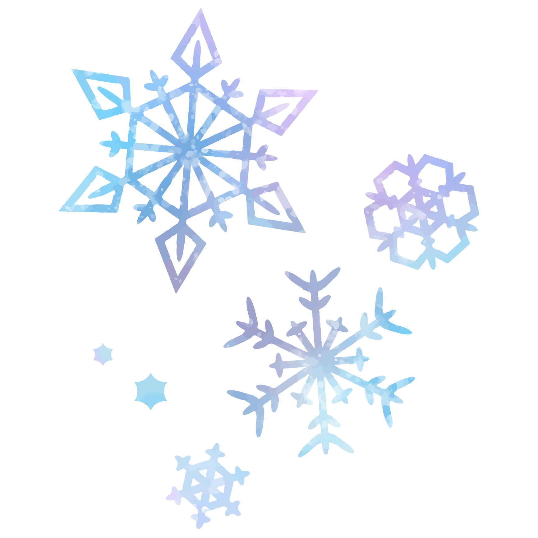 Snowflake icicles of different shapes and sizes. Snowflake icicles of different shapes and sizes.