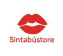 Un logotipo para sintabustore con un labio rojo sobre un fondo blanco.