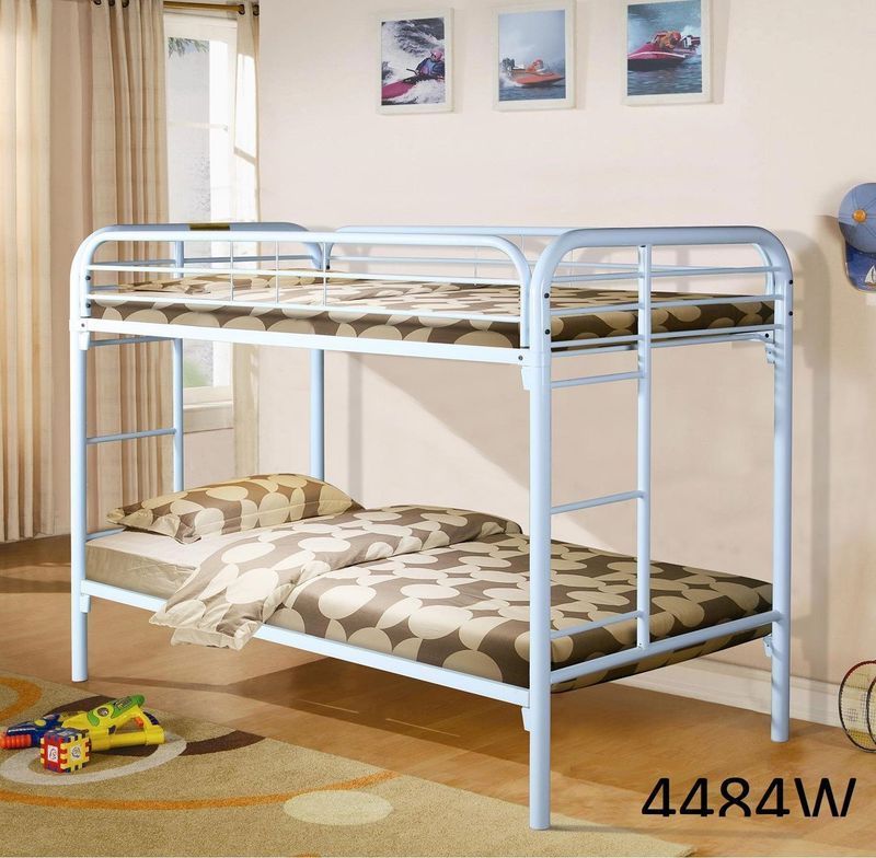 A bunk bed with the number 4848w on the bottom