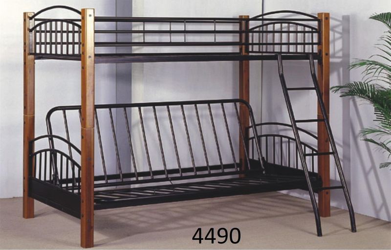 A bunk bed with the number 4490 on it
