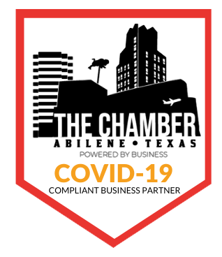 Covid-19 Compliance Logo from Chamber of Commerce in Abilene, TX