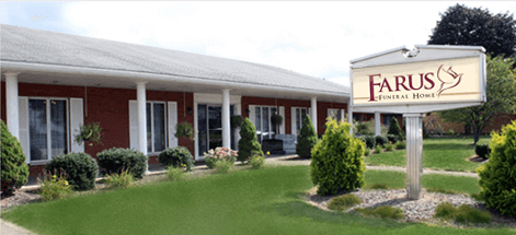 A building with a sign that says farus funeral home