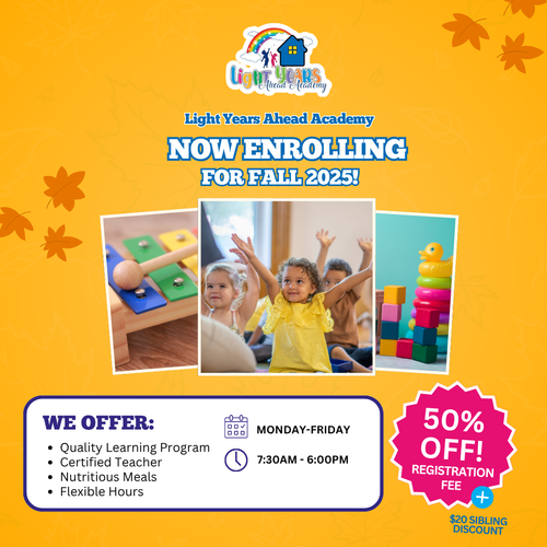 An advertisement for a school that is now enrolling for fall