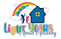 A colorful logo for light years ahead academy