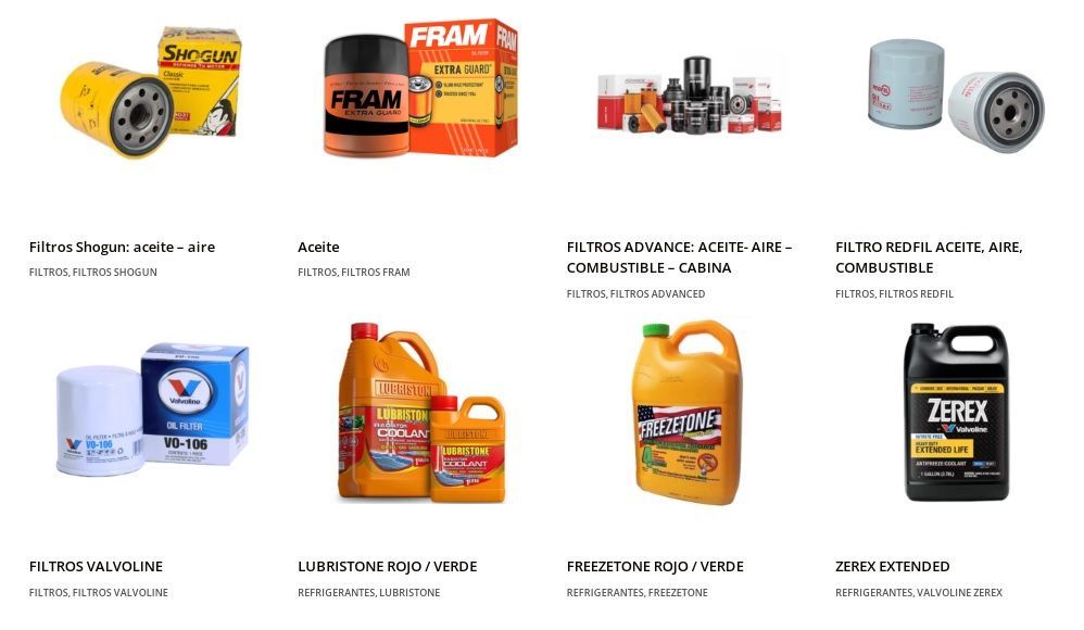 Hay muchos tipos diferentes de filtros de aceite, refrigerante y aceite.