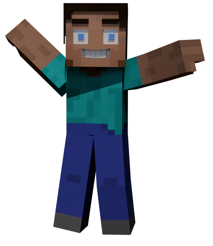 Excited Minecraft Steve