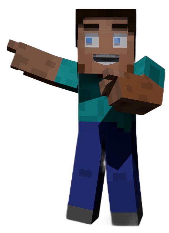 Minecraft Steve point image