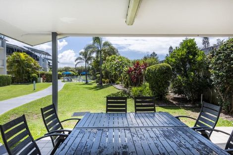 outdoor area with dining table — Grounds Maintenance in Coffs Harbour, NSW