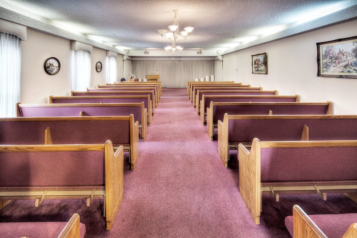 Crawford Mortuary's Chapel Seating