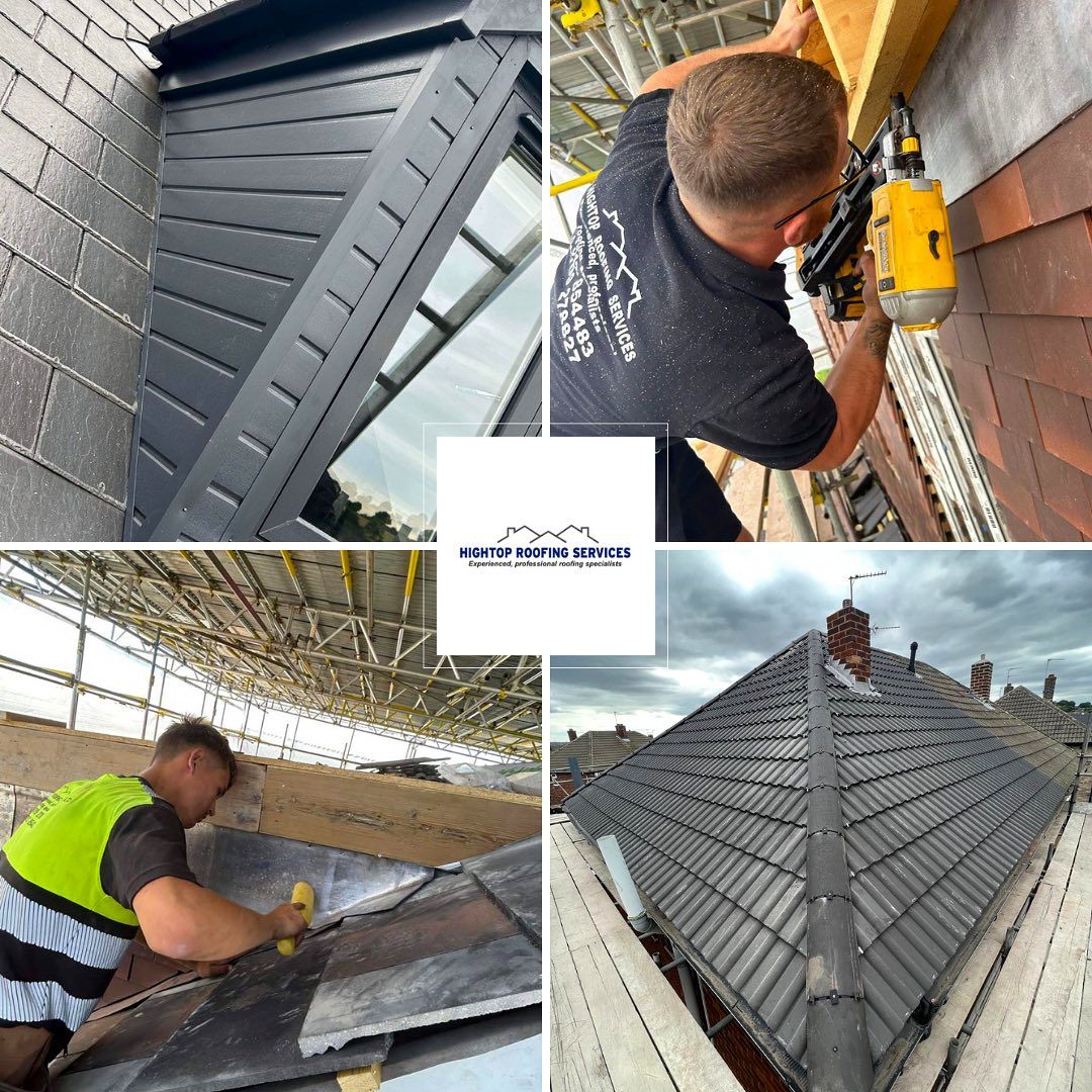 A picture of our Hightop Roofers in Chesterfield at work