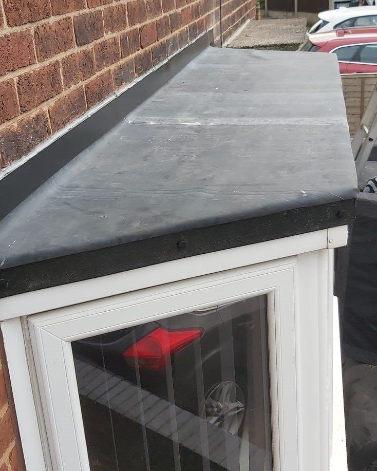 Picture of a bay window roof replacement by Roofers Chesterfield