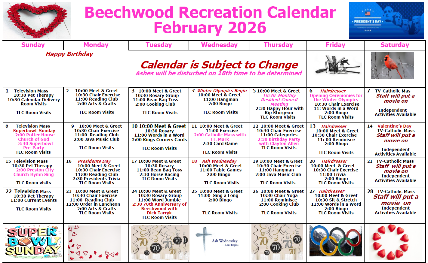 Calendar | Beechwood