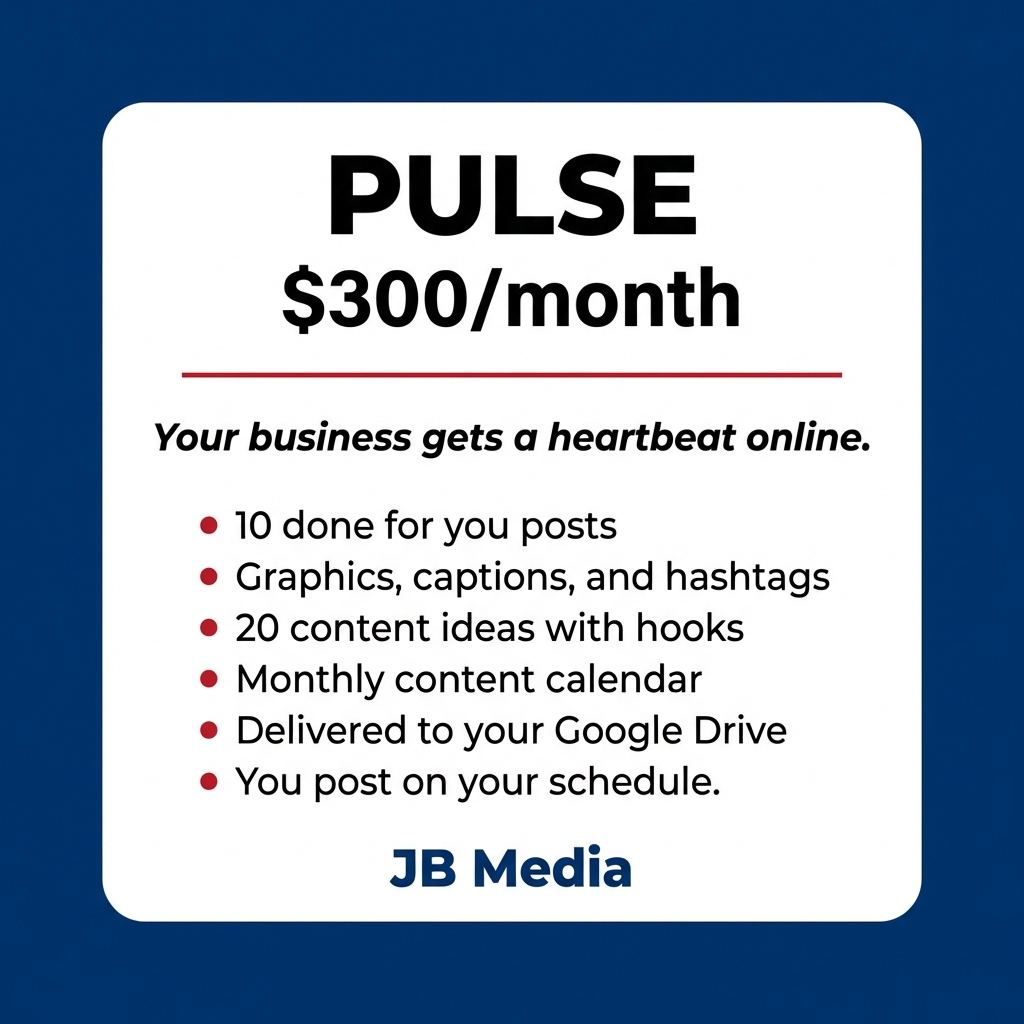 Square ad for JB Media's