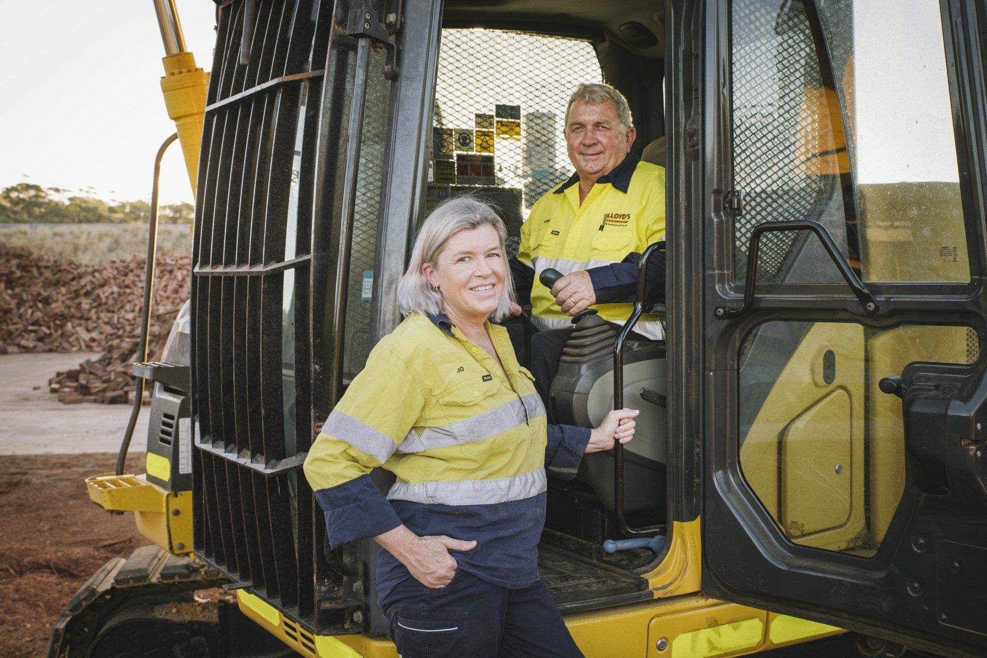 A man and a yellow excavator | Northam, WA | Lloyd’s Earthmoving