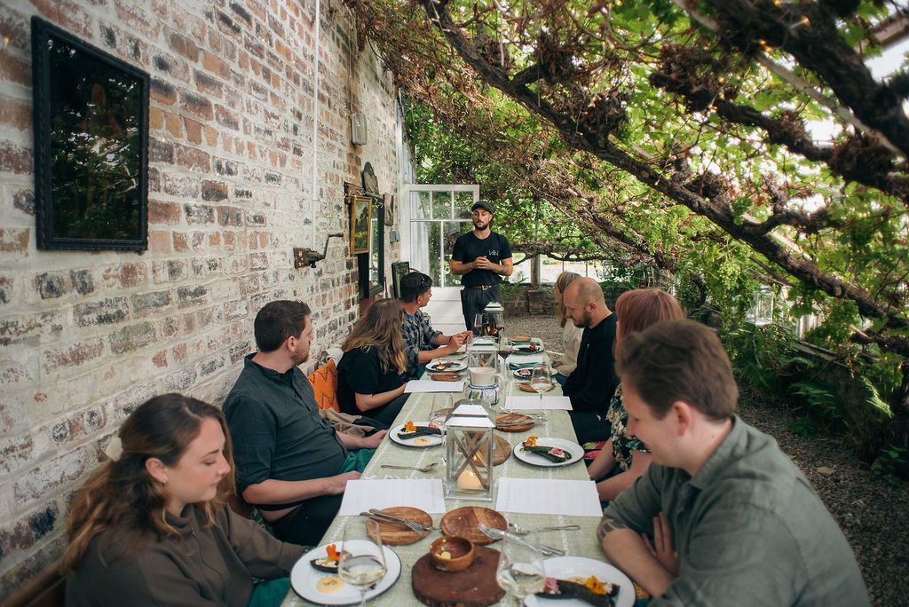 Guests enjoying a meal at Wild Kabn Kitchen