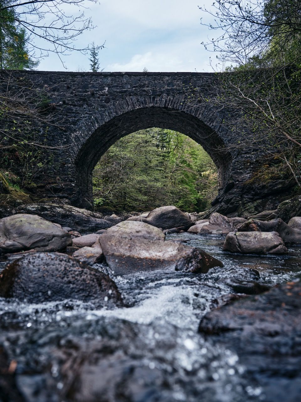 Bridge over river at Ardkinglas Estate.