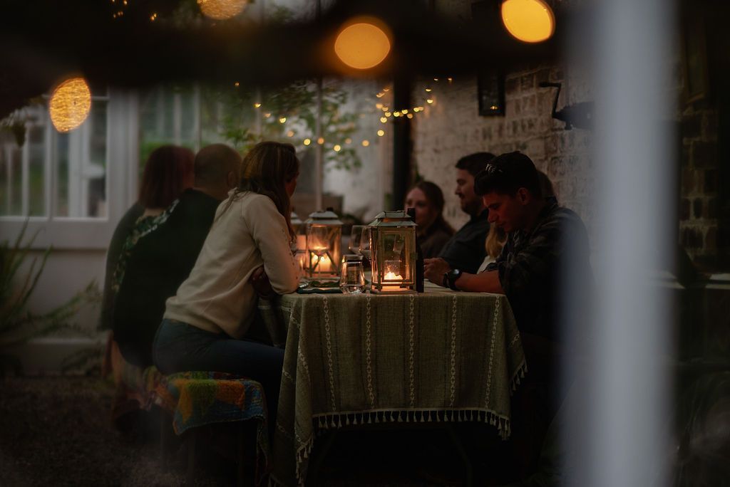 Guests dining at wild kabn kitchen.