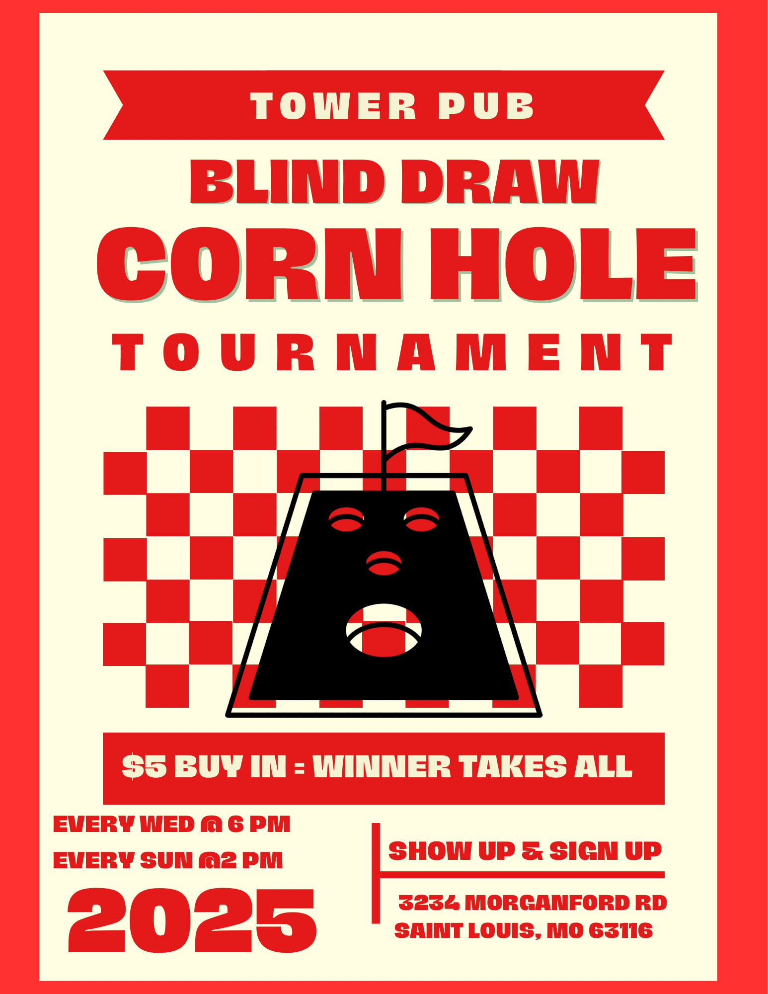 Blind draw Corn Hole Tournament