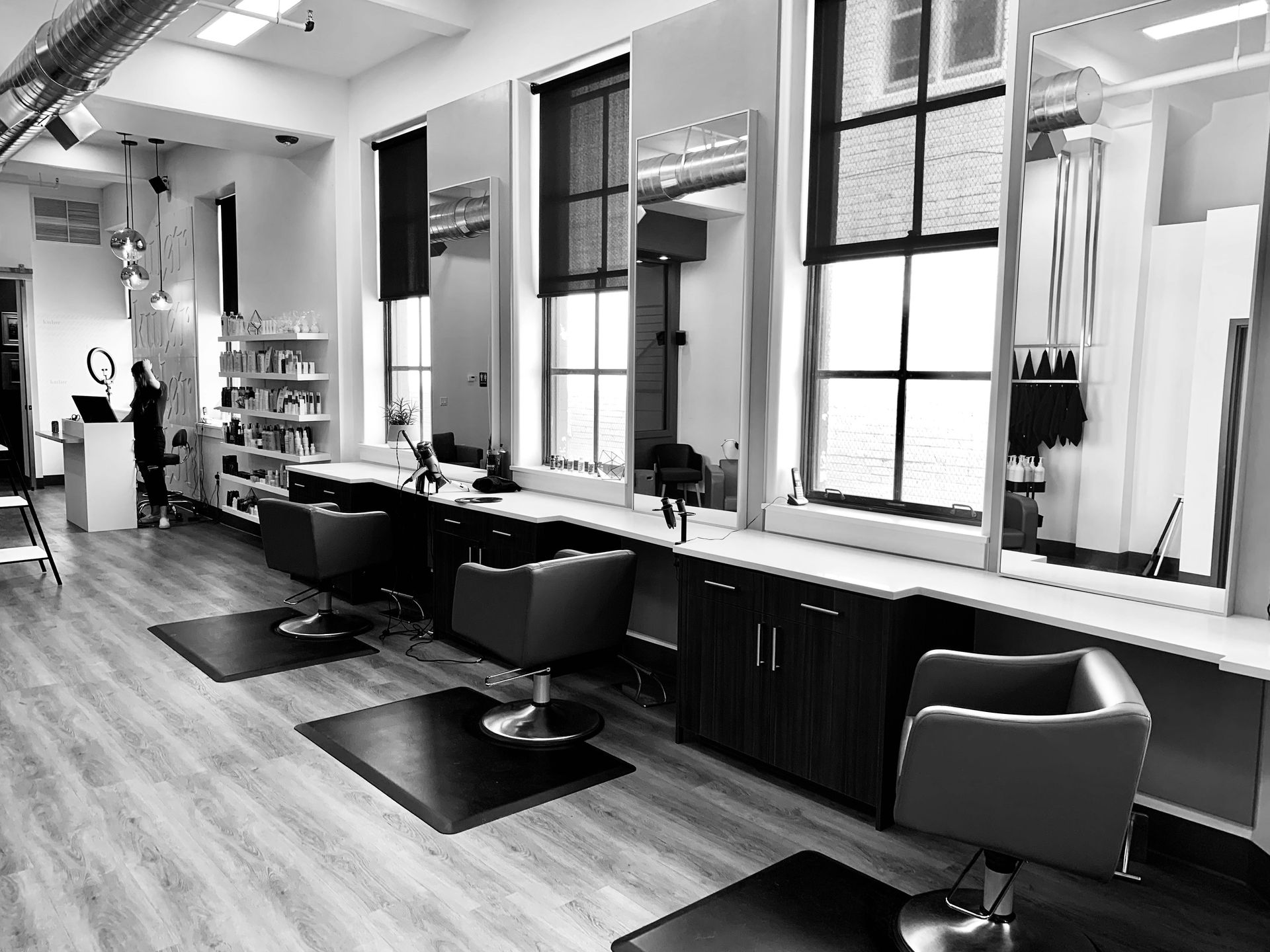 Modern salon interior representing long-term client growth without discounts.