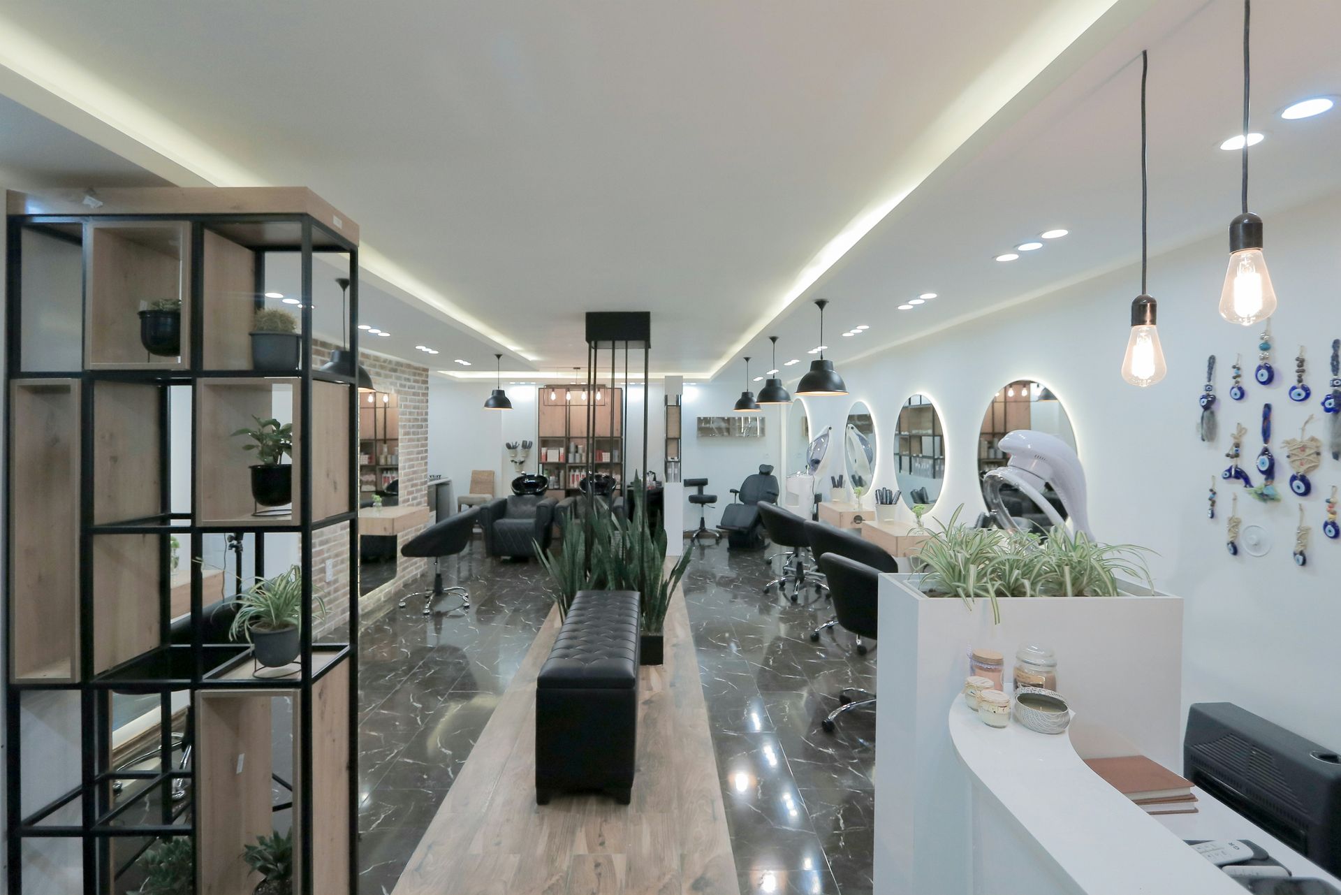 A modern salon ready to offer foiling services to clients.
