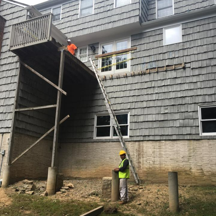 Men Demolish Terrace — Fishkill, NY — The Guerra Brothers Corp