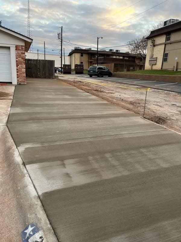 Concrete driveway project in Abilene, Texas