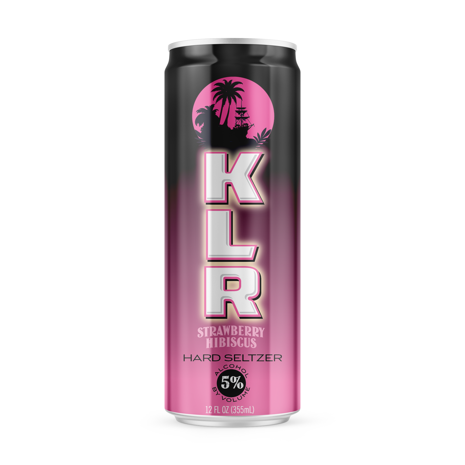 A can of klr strawberry hibiscus hard seltzer.