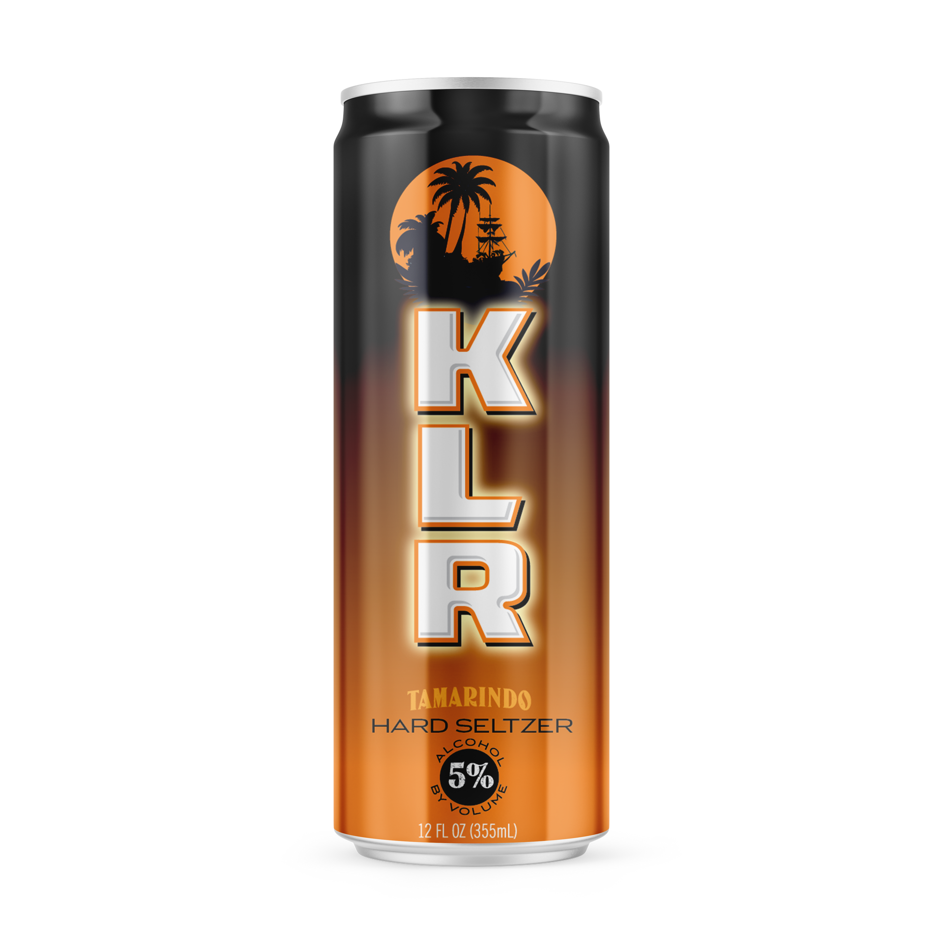 A can of klr hard seltzer on a white background.