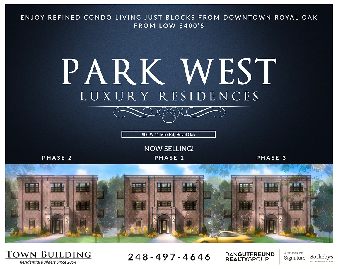 An advertisement for park west luxury residences